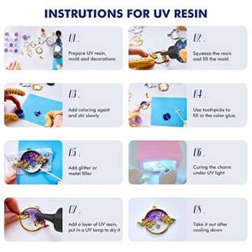 UV Resin - 100g Crystal Clear Hard Type Glue Ultraviolet Curing Epoxy Resin for DIY Jewelry Making, Craft Decoration, Transparent Solar Cure Sunlight Activated Resin for Resin Mold, Casting & Coating