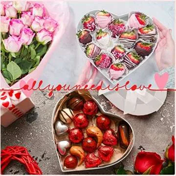 Elegant Heart Shaped Flower Gift Boxes for Valentine's Day