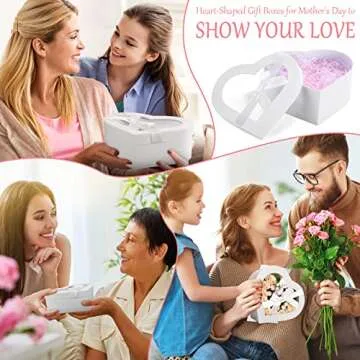 Elegant Heart Shaped Flower Gift Boxes for Valentine's Day