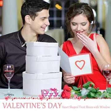 Elegant Heart Shaped Flower Gift Boxes for Valentine's Day