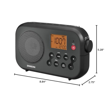 Sangean PR-D12 AM/FM Weather Alert Portable Radio