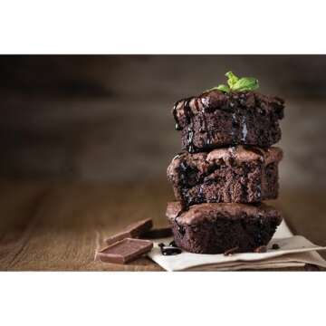 Mrs. Anderson's Baking Mini Brownie Pan Baking Mold, Non-Stick European-Grade Silicone, Makes 24 Mini Brownies