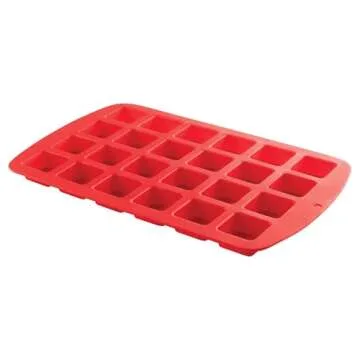 Mrs. Anderson's Baking Mini Brownie Pan Baking Mold, Non-Stick European-Grade Silicone, Makes 24 Mini Brownies