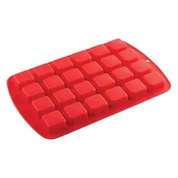 Mrs. Anderson's Baking Mini Brownie Pan Baking Mold, Non-Stick European-Grade Silicone, Makes 24 Mini Brownies