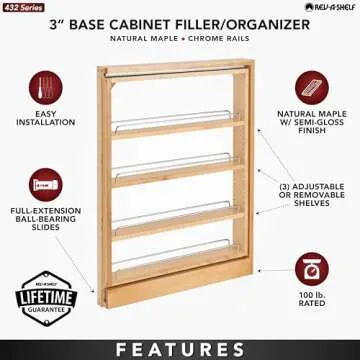 Rev-A-Shelf 3-Tier Pullout Shelf Organizer for Kitchen