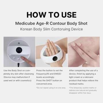 Medicube Age-R Contour Body Shot - A Body Slim Contouring Device - Improvement in Sagging Arms and Thigh Skin Texture - Achieve Smooth and Elastic Body at home - Korea Skin Care