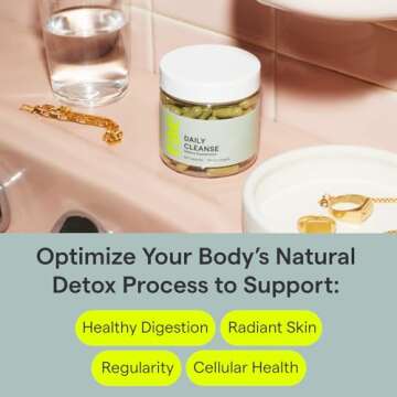 Rae Wellness Daily Cleanse - Detox & Digestive Health Support with Turmeric, Aloe & Psyllium - Vegan...