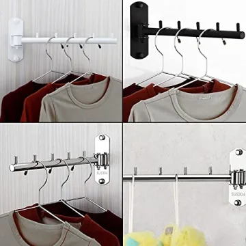 Zivisk Heavy Duty Folding Wall Hanger & Closet Rack