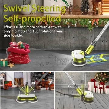Lightweight Cordless Electric Mop with Water Spray