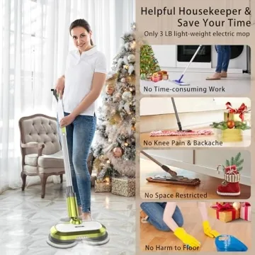 Lightweight Cordless Electric Mop with Water Spray