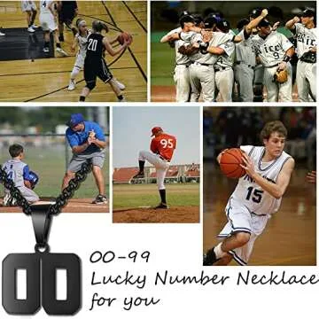 Number Stainless Steel Black Chain - Durable Style