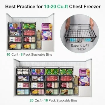 iSPECLE Freezer Organizer Bins for Smooth Organization