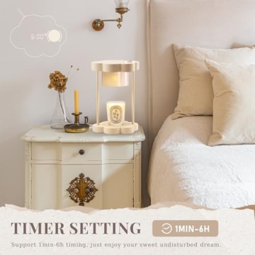 MAKYTWOW Candle Warmer Lamp with Dimmer and Timer