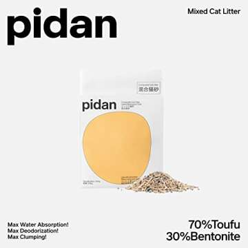 pidan Mix Cat Litter,Clumping Tofu Cat Litter with Bentonite,Dust Free Scent Free,Selected Quality P...