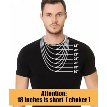 Fiusem Silver Plated Cuban Link Necklace 20 Inch