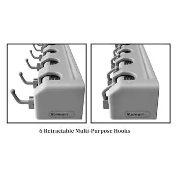 Stalwart Wall Organizer with Adjustable Slots and Hooks