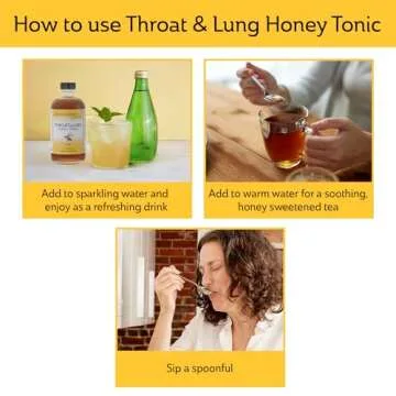 Mickelberry Gardens Throat & Lung Honey Tonic: Wellness Syrup, Natural Sore Throat Relief, Immune Support & Cough Suppressant for Adults & Kids (8 oz)