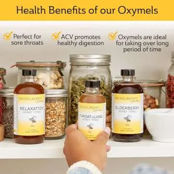 Mickelberry Gardens Throat & Lung Honey Tonic: Wellness Syrup, Natural Sore Throat Relief, Immune Support & Cough Suppressant for Adults & Kids (8 oz)