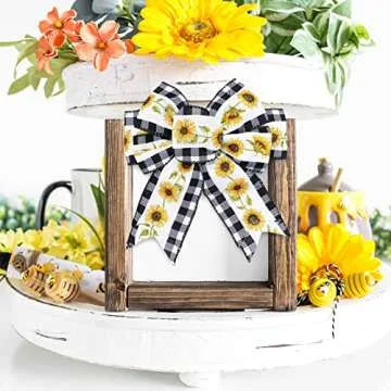 Whaline Sunflower Wired Edge Ribbon 36 Yard Craft