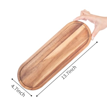 Wooden Vanity Bathroom Tray for Home Decor and Organization