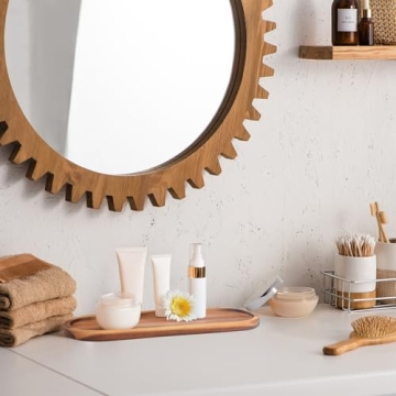 Wooden Vanity Bathroom Tray for Home Decor and Organization