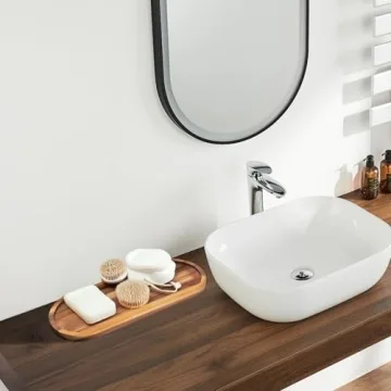 Wooden Vanity Bathroom Tray for Home Decor and Organization