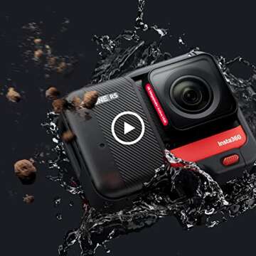 Insta360 ONE RS Twin Edition - Waterproof 4K 60fps Action Camera & 5.7K 360 Camera with Interchangeable Lenses, Stabilization, 48MP Photo, Active HDR, AI Editing