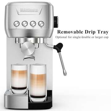 MAttinata Espresso Machine, Compact 20 Bar Coffee Maker