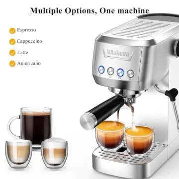 MAttinata Espresso Machine, Compact 20 Bar Coffee Maker