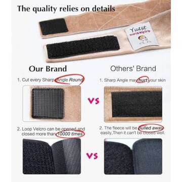 Yuest 2 Pack Wig Grip Band - Adjustable Velvet Grip with Caps