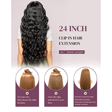LONAI Clip In Hair Extensions 24" for Effortless Style