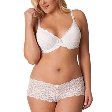 Smart & Sexy Women's Signature Lace Push-up Bra, White, 32B