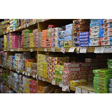 Japanese Candy Dagashi Box 20pcs Umaibo Snack Gummy potato Chip Kitty chocolate w/ AKIBAKING Sticker