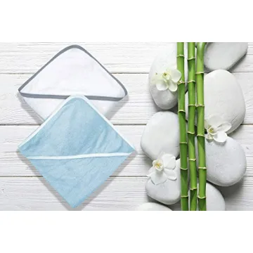 Soft Bamboo Baby Hooded Towels 2 Pack for Newborns & Toddlers