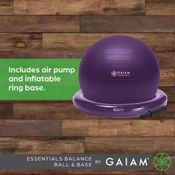 Gaiam Essentials 65cm Balance Ball Chair with Base Kit