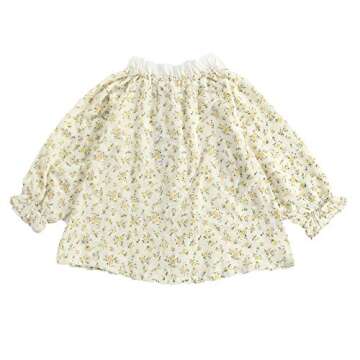 Colorful Floral Long Sleeve Blouse for Toddler Girls