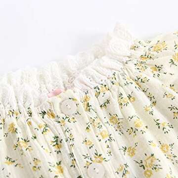 Colorful Floral Long Sleeve Blouse for Toddler Girls