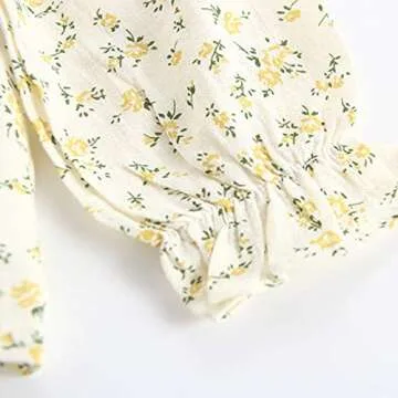 Colorful Floral Long Sleeve Blouse for Toddler Girls