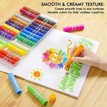 Shuttle Art 30 Pack Tempera Paint Sticks for Kids