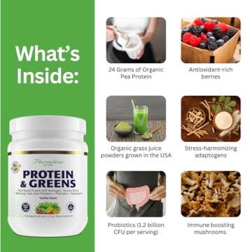 Paradise Herbs ORAC Energy Proteins & Greens Powder: 20g Protein, 14 Servings of Antioxidant-Rich Su...