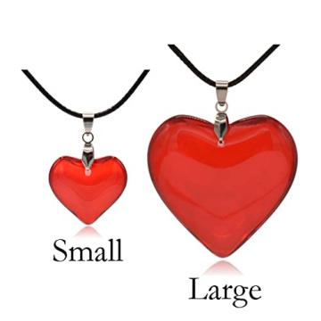 Clayton Jewelry Labs Red Heart Glass Pendant Necklace