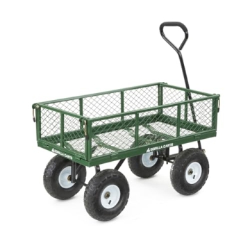 Gorilla Carts GOR400-COM Steel Garden Cart with Removable Sides