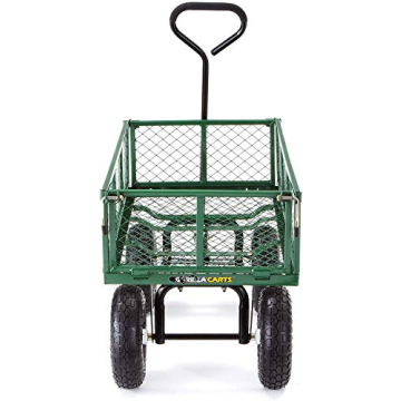 Gorilla Carts GOR400-COM Steel Garden Cart with Removable Sides