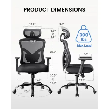 NOBLEWELL Ergonomic Office Chair with Adjustable Features