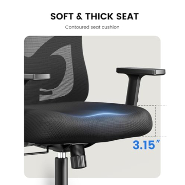 NOBLEWELL Ergonomic Office Chair with Adjustable Features