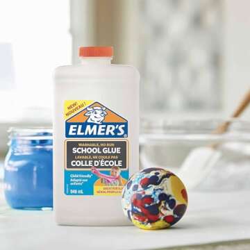 Elmer's White PVA Glue | 946 mL | Washable and Kid Friendly | Great for Making Slime and Crafting