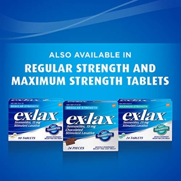 Ex-Lax Regular Strength Chocolated Laxatives for Constipation Relief - 24 Count