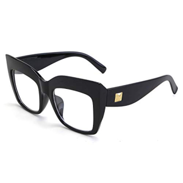 FEISEDY Square Oversized Reading Glasses Blue Light Blocking