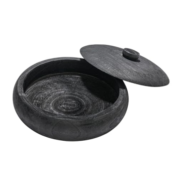 Creative Co-Op Paulownia Wood Container with Lid