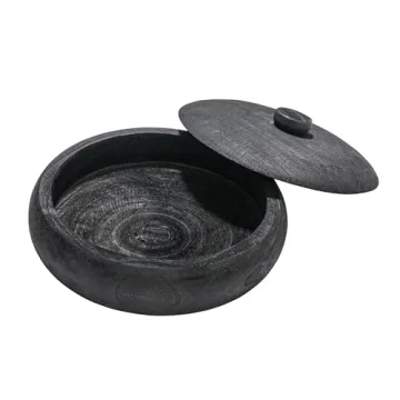 Creative Co-Op Paulownia Wood Container with Lid